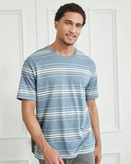 Bold Stripes Relaxed Crew-Neck T-Shirt