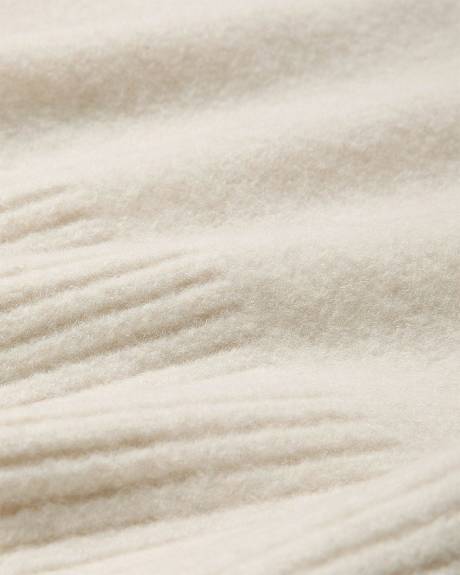 Long-Sleeve Mock-Neck Sweater with Embroidered Pattern