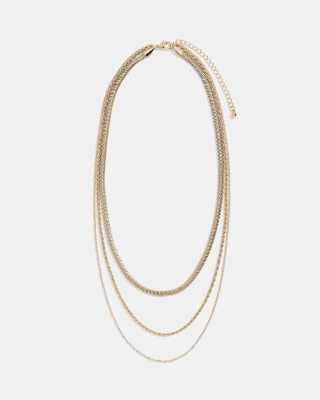 Multi-Row Short Chain Necklace