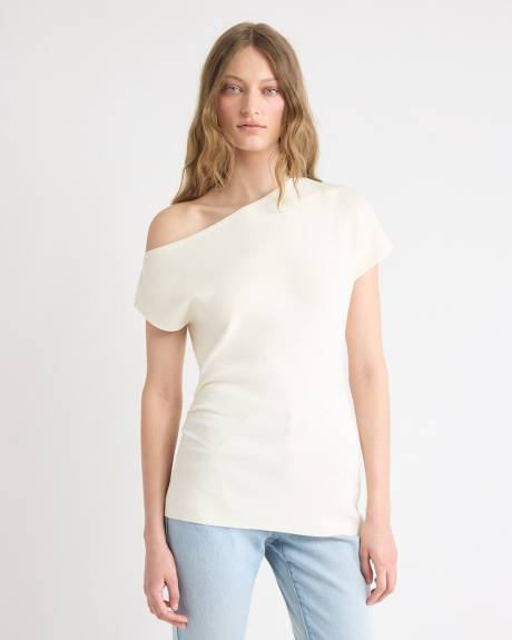 Long Asymmetrical Draped Sweater