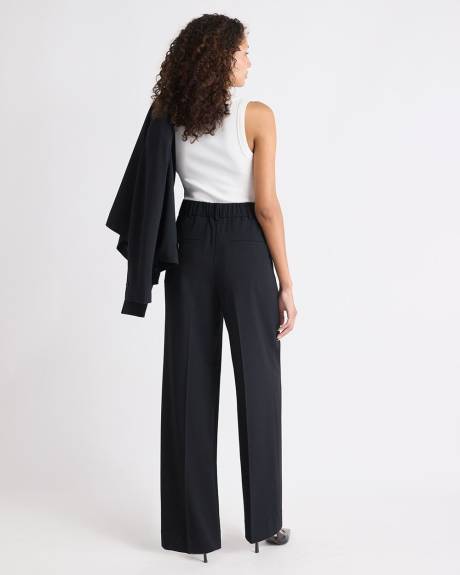 Black High-Rise Wide-Leg Pant