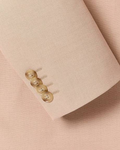 Veston de Complet Rose P&acirc;le &agrave; Coupe &Eacute;troite