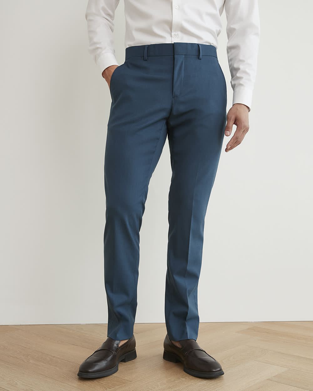 Slim Fit Teal Suit Pant