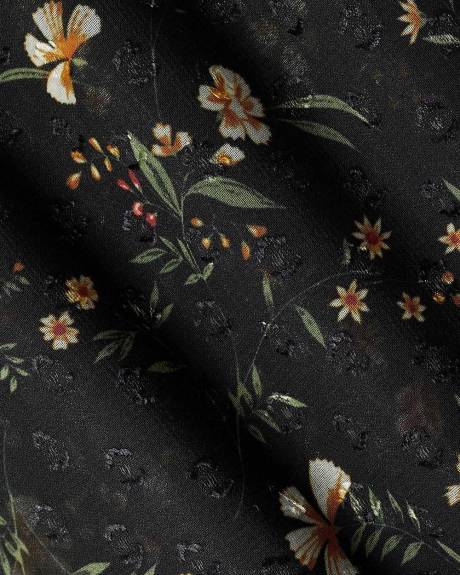 Floral Long-Sleeve Peplum Blouse