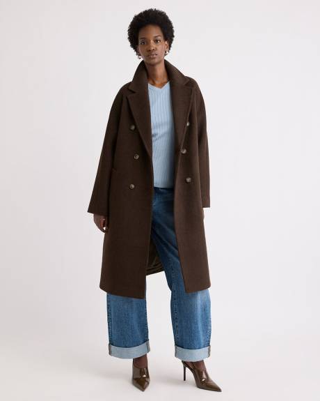 Pull &agrave; Manches Longues avec Boutons et Col V