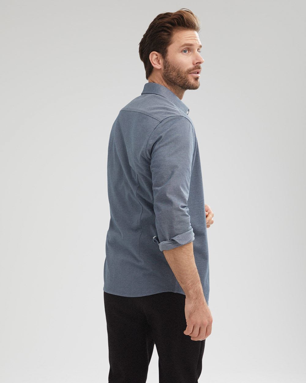 Slim Fit Stretch Pique Shirt | RW&CO.