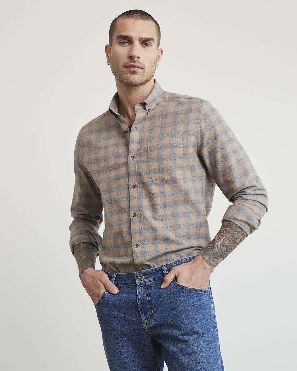 Slim-Fit Plaid Flannel Shirt | RW&CO.