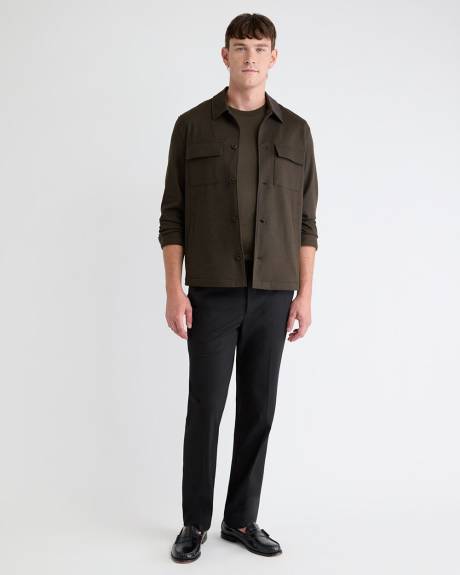 Chocolate Shacket with Chest Pockets