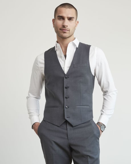 Dark Grey Wool Suit Vest