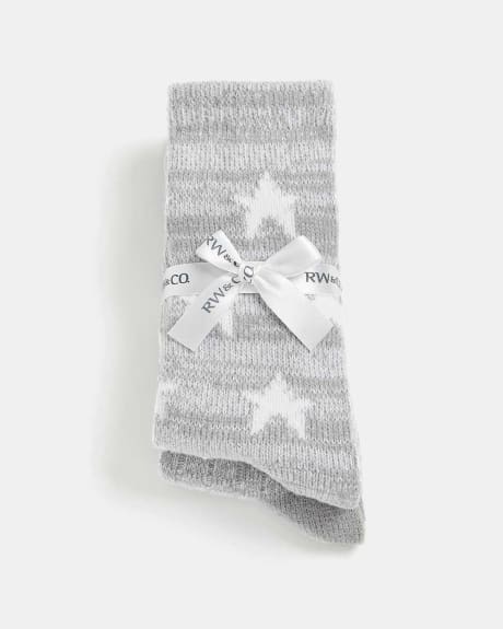 Light Grey Knit Socks - Two Pairs