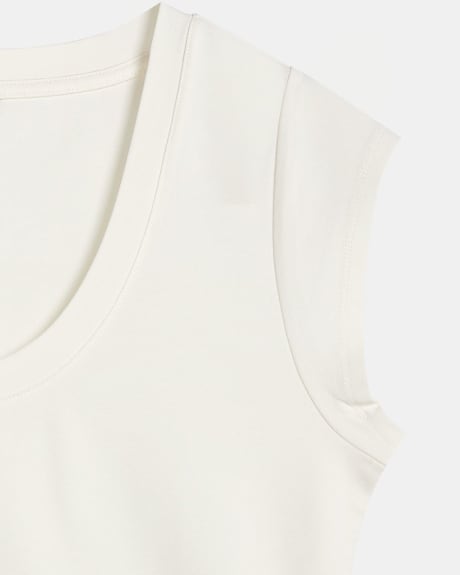 Scoop-Neck Cap Sleeve T-Shirt