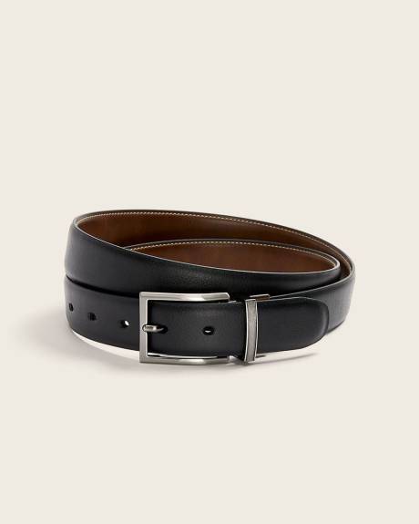 Ceinture R&eacute;versible en Cuir V&eacute;g&eacute;talien Extensible