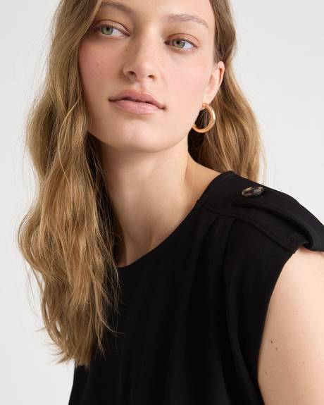 Haut à Manches Très Courtes Utilitaires et Col Rond