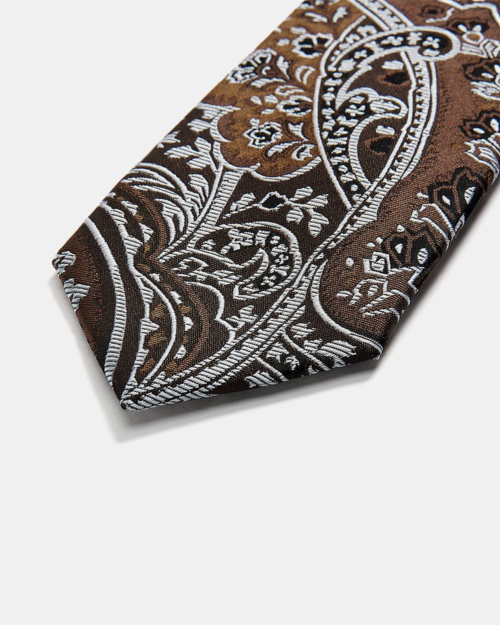 Regular Brown Paisley Tie