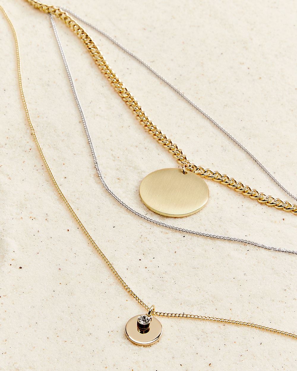 Mixed metal pendant necklace RW&CO.