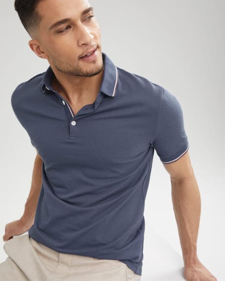 Short Sleeve Coolmax (R) Pique Polo with Coloured Accents