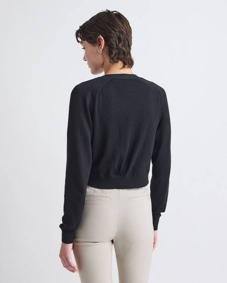 Cardigan Court Ouvert à Manches Longues