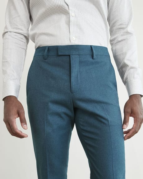 Pantalon de Complet Brossé à Coupe Étroite
