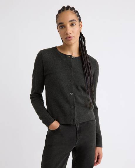 Merino Wool Button-Down Cardigan