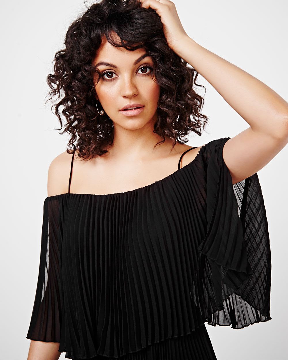 ABS by Allen Schwartz ColdShoulder Pleated Dress RW&CO.