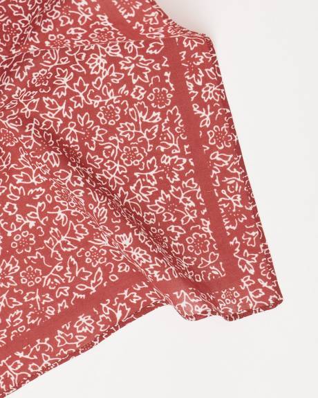 Square Scarf with Floral Print