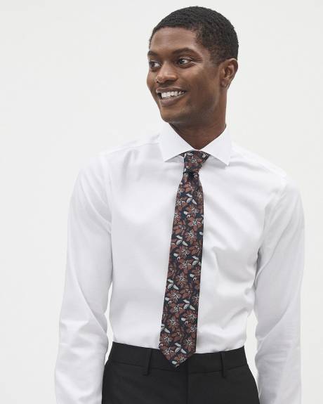Regular Tie with Floral Pattern
