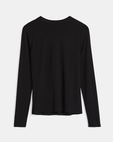 Long Sleeve T-Shirt with Twisted Neckline