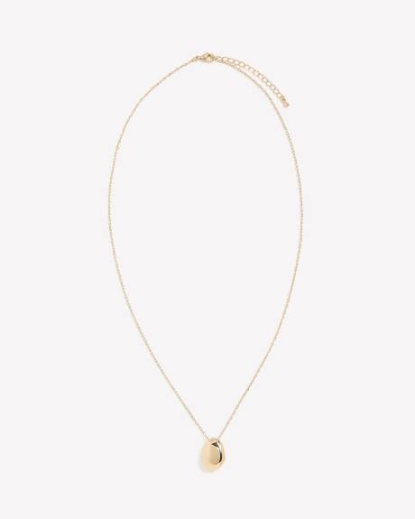 Long Necklace with Sculptural Pendant