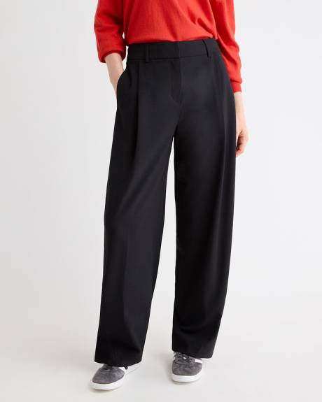 Twill High-Rise Barrel Pant