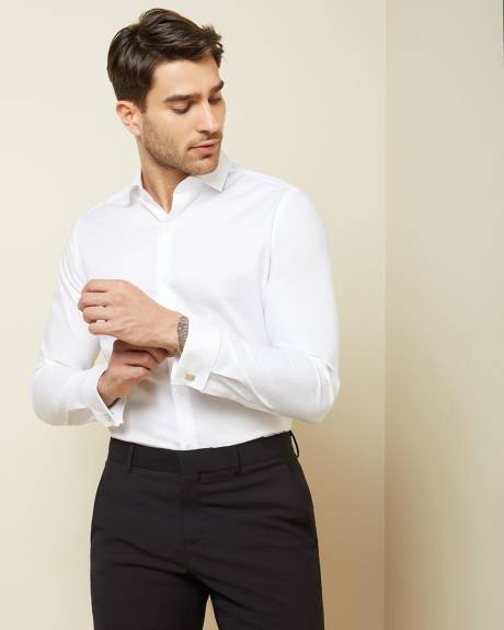 Tailored fit dress shirt with french cuff