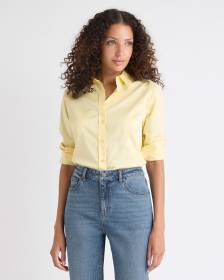 Long-Sleeve Buttoned-Down Poplin Blouse