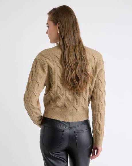 Cardigan à Manches Longues en Mailles Torsadées