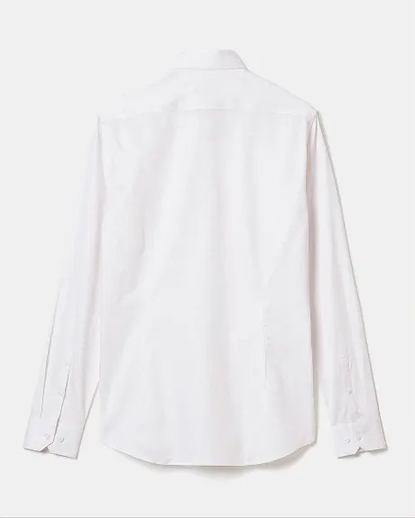 Slim-Fit Dress Shirt with Faded Pattern