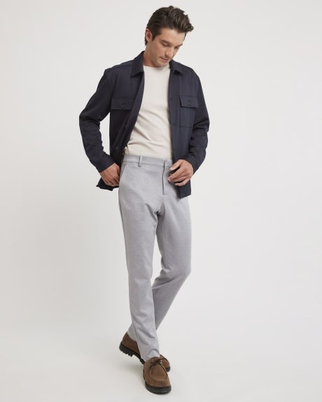 Slim-Fit Light Grey Knit City Pant