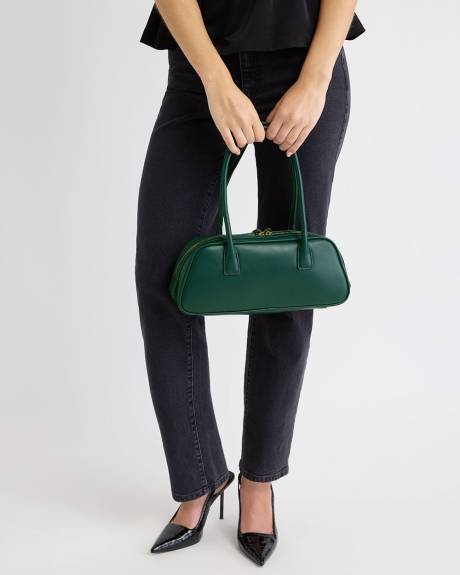 Faux Leather East-West Bag
