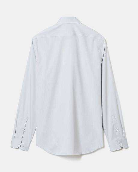 Slim-Fit Denim-Like Dress Shirt