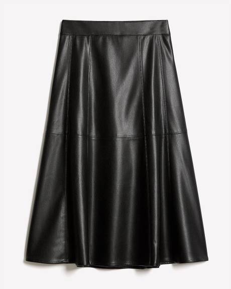 Ultra-High-Rise Faux-Leather Midi Skirt