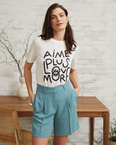 Graphic Short Sleeve Crew Neck Relaxed Tee
