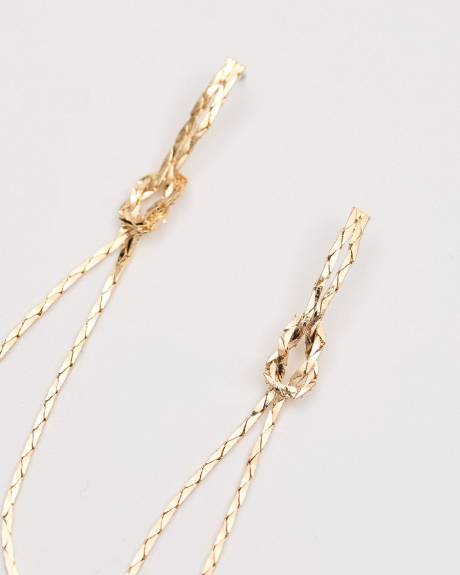 String Earrings with Knots