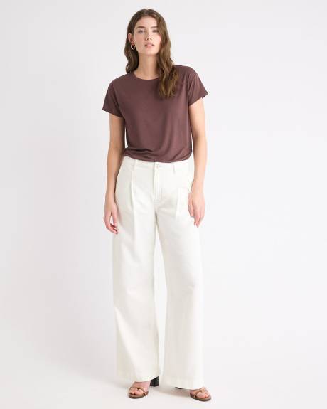 Silk-Blend Boxy Knit Top