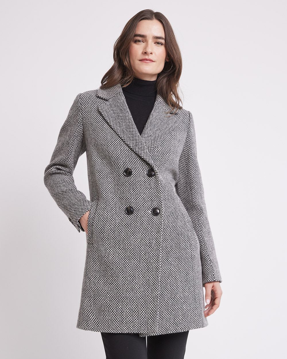 Double-Breasted Tweed Coat | RW&CO.