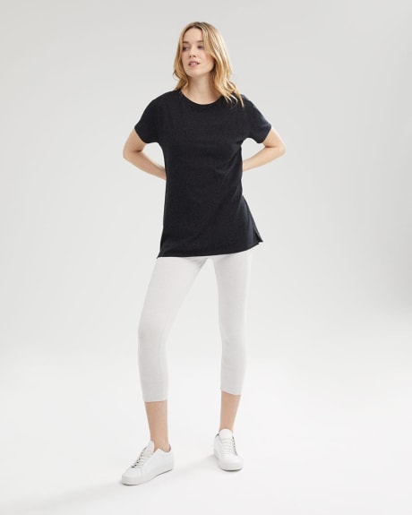 Relaxed Fit Loungewear T-Shirt with Side Slit