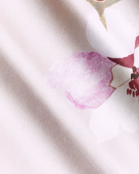 Robe Midi Sans Manches en Satin à Imprimé Floral - Thyme Maternité