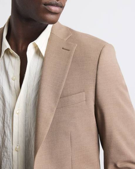Slim-Fit Rose Taupe Suit Blazer