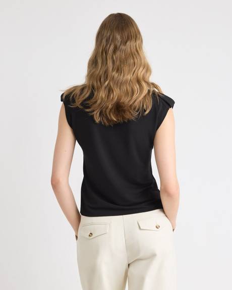 Haut à Manches Très Courtes Utilitaires et Col Rond