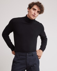 Basic Long-Sleeve Turtleneck Sweater