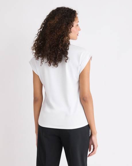 Relaxed-Fit Extended-Sleeve Crew-Neck Tee