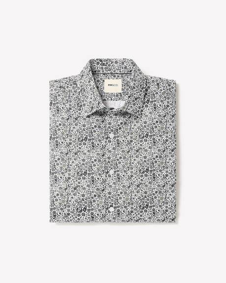 Chemise Habillée à Coupe Étroite à Motif Floral