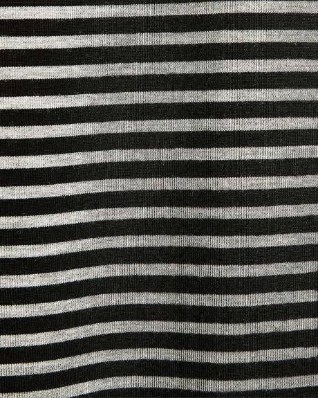 T-Shirt Ajusté à Manches Longues et Col Montant