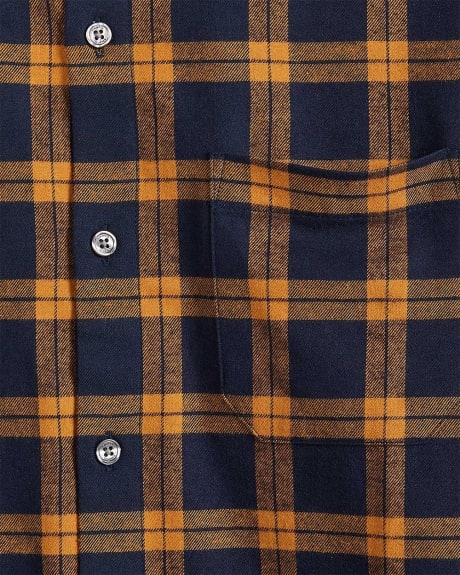 Regular Fit Flannel Bi-Colour Checkered Shirt